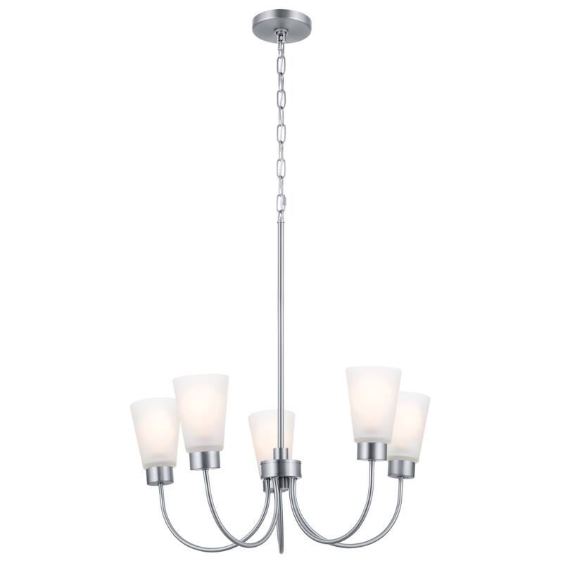 Kichler Lighting Erma 24 in. 5-Light Traditional Dining Room Chandelier - 24 - Brushed Nickel