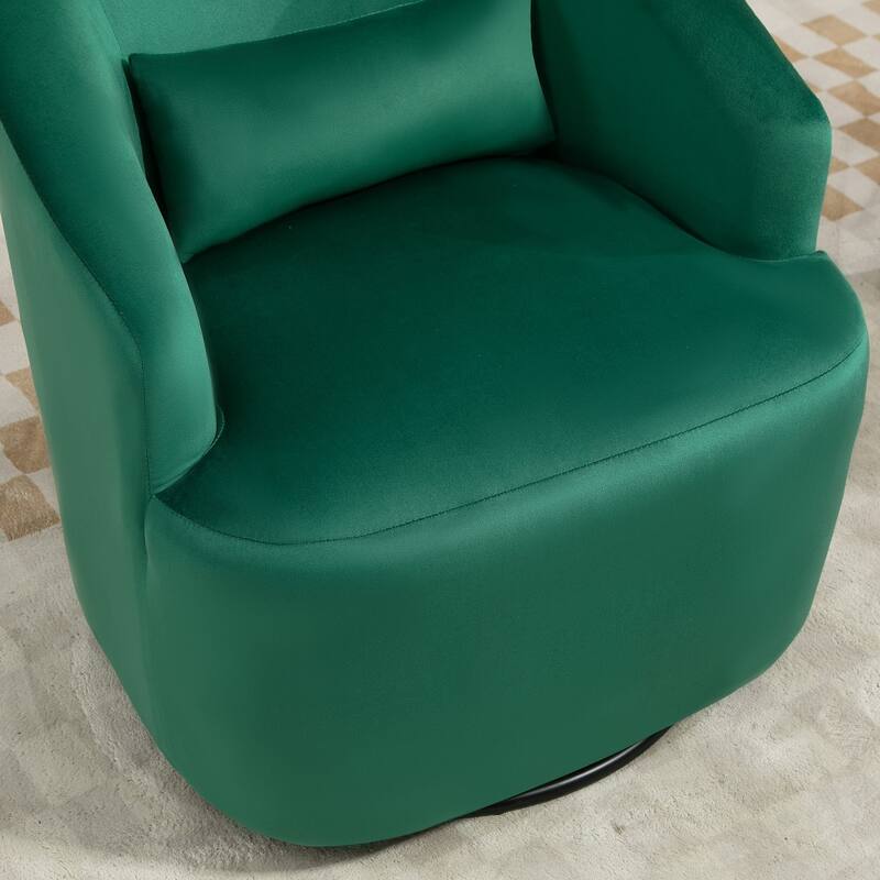 Modern Velvet Upholstered Swivel Accent Chair