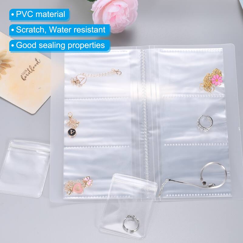 1 Set Clear Earring Organizer Book, Travel Jewelry Organizer Earring - 30 x 23 cm