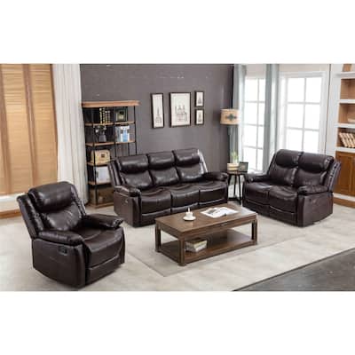 Faux Leather Sofa Sectional Reclining Sofa Recliner Sofa Couches for Living Room