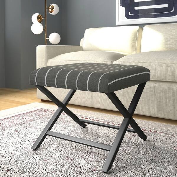 slide 2 of 55, Porch & Den Boucher Modern Metal X-base Square Ottoman