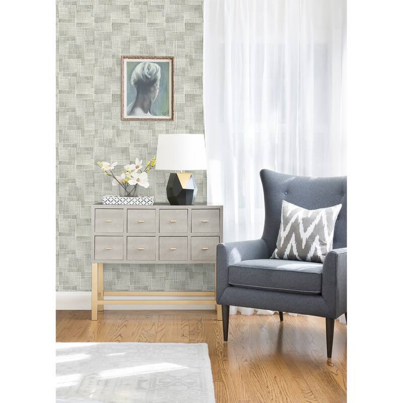 A-Street Prints Ting Sage Lattice Wallpaper