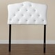 preview thumbnail 5 of 6, Baxton Studio Rhoda Modern and Contemporary Twin Size Faux Leather Upholstered Button-tufted Scalloped Headboard
