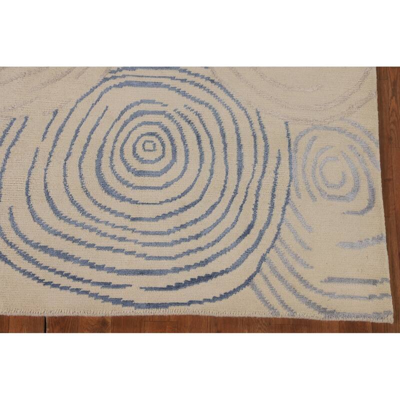 All-Over Gabbeh Oriental Area Rug Hand-Knotted Wool Carpet - 6'0" x 8'9"