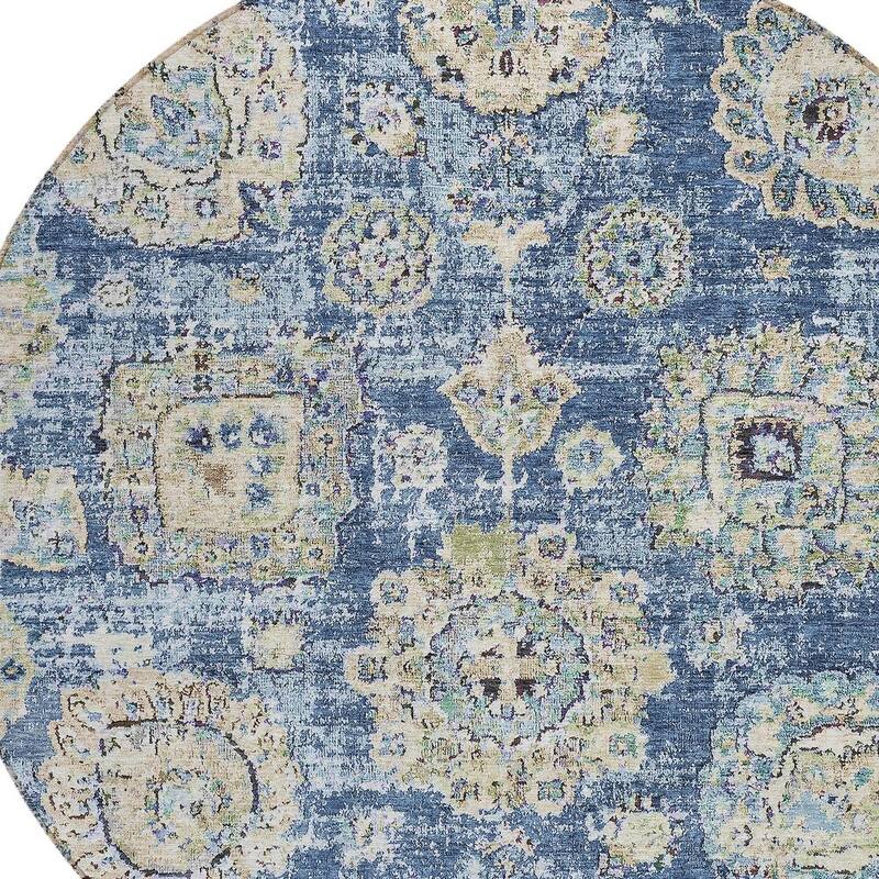 HomeRoots Floral Transitional Rectangle Outdoor Rug