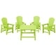 preview thumbnail 28 of 193, Laguna Kids Adirondack 5-Piece Square Table Dining Set Lime