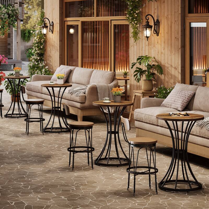 High Top Bar Table, Cocktail Pub Stand, Living Room Coffee Kitchen Party Accent Pub Table