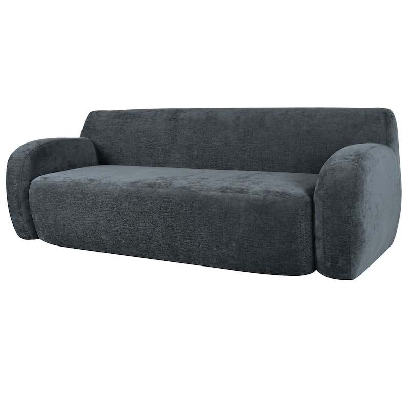Modern Curved Upholstered Sofa