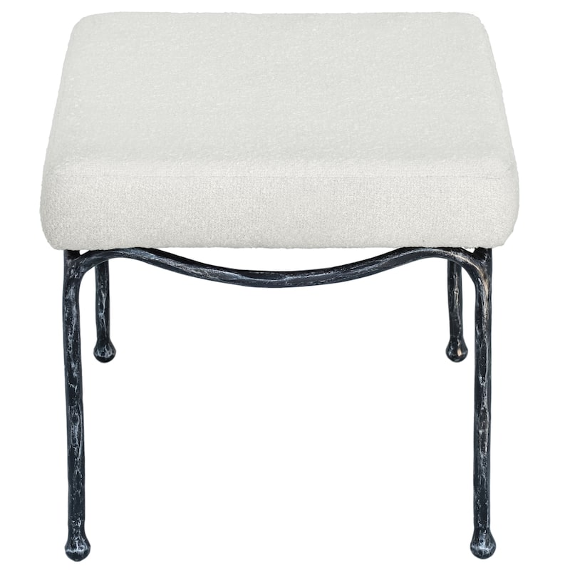 SAFAVIEH Couture Lacarla And Metal Legs Ottoman