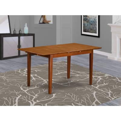 Rectangular Dining Table with Butterfly Leaf - Extendable Kitchen Table for Small or Large Dining - 32