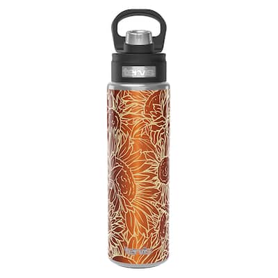 Tervis Sunflower Power Triple Walled Insulated Travel Tumbler, Stainless Steel - 24oz Wide Mouth Bottle