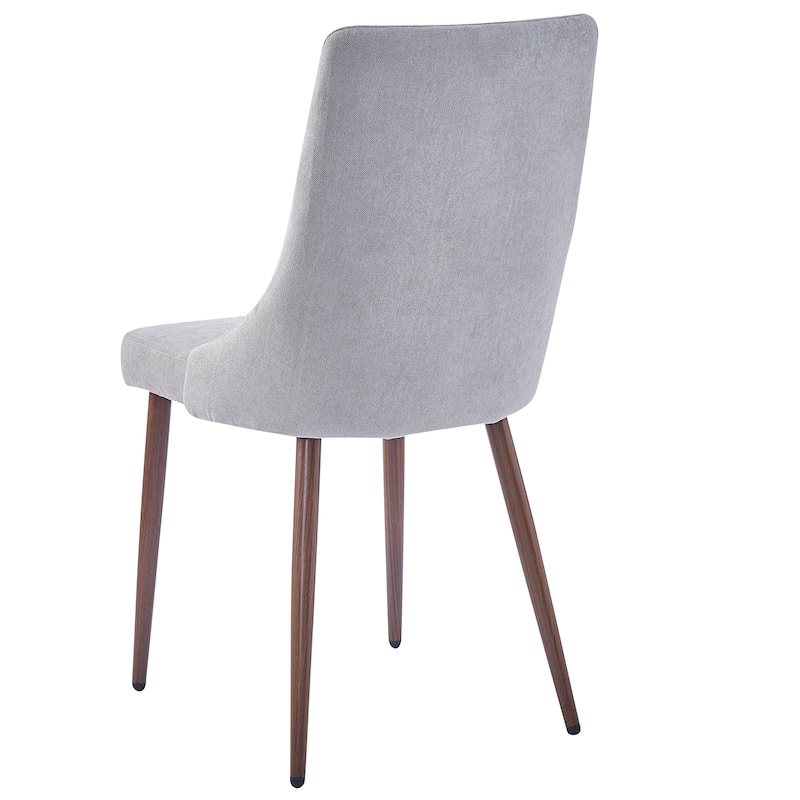 Mid-Century Fabric and Metal Dining Chair, Set of 4