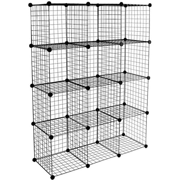 slide 2 of 7, Work-It! 12-Cube Wire Storage Organizer