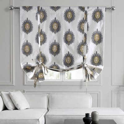 Exclusive Fabrics Mayan Printed Cotton Tie-Up Window Shade - 46 X 63