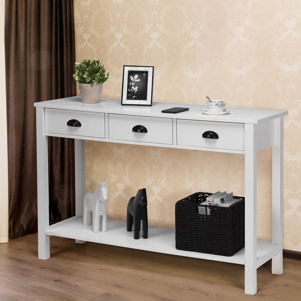 Shop Costway 47 Console Table Hall Table Side Desk Accent Table