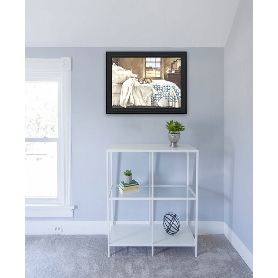 TrendyDecor4U Mid-Century Modern "Home Alone" Framed Print Wall Art by John Rossini