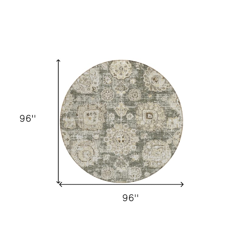 HomeRoots Floral Transitional Rectangle Outdoor Rug