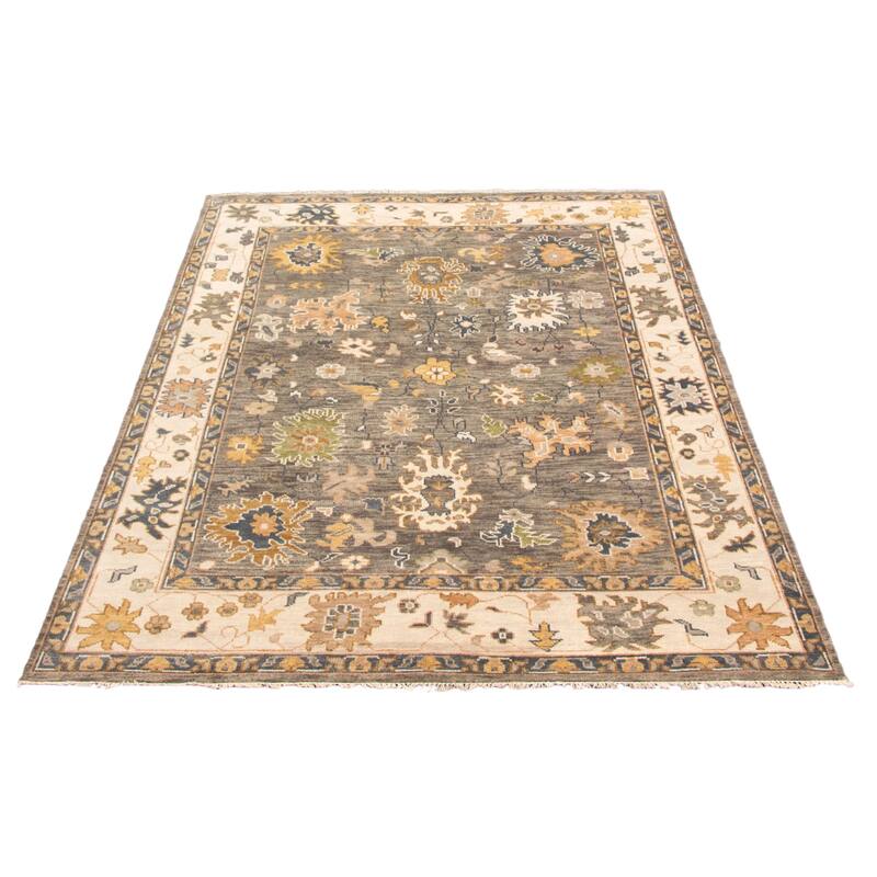 ECARPETGALLERY Hand-knotted Jules Serapi Grey Wool Rug - 9'1 x 11'11