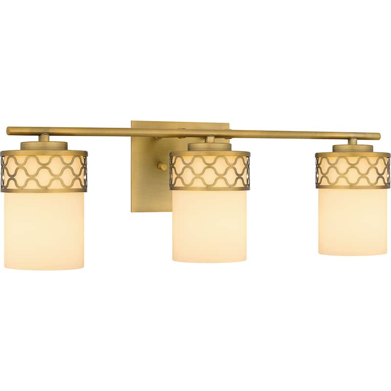 Tenley 3-Light Aged Brass Bath Light