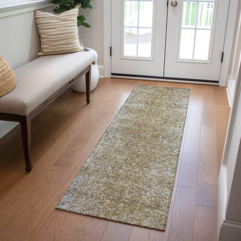 Machine Washable Indoor/ Outdoor Chantille Solid Contemporary Rug