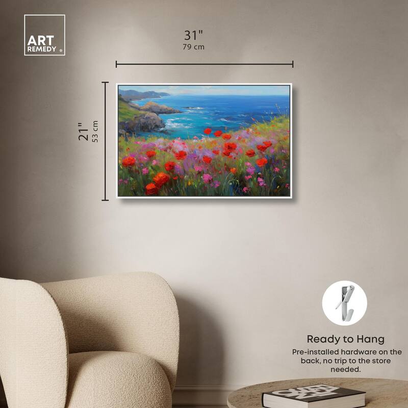 Ocean View Bloom II Canvas by Art Remedy