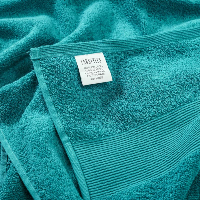 Fabstyles 8 Piece Plush Cotton Towel Set