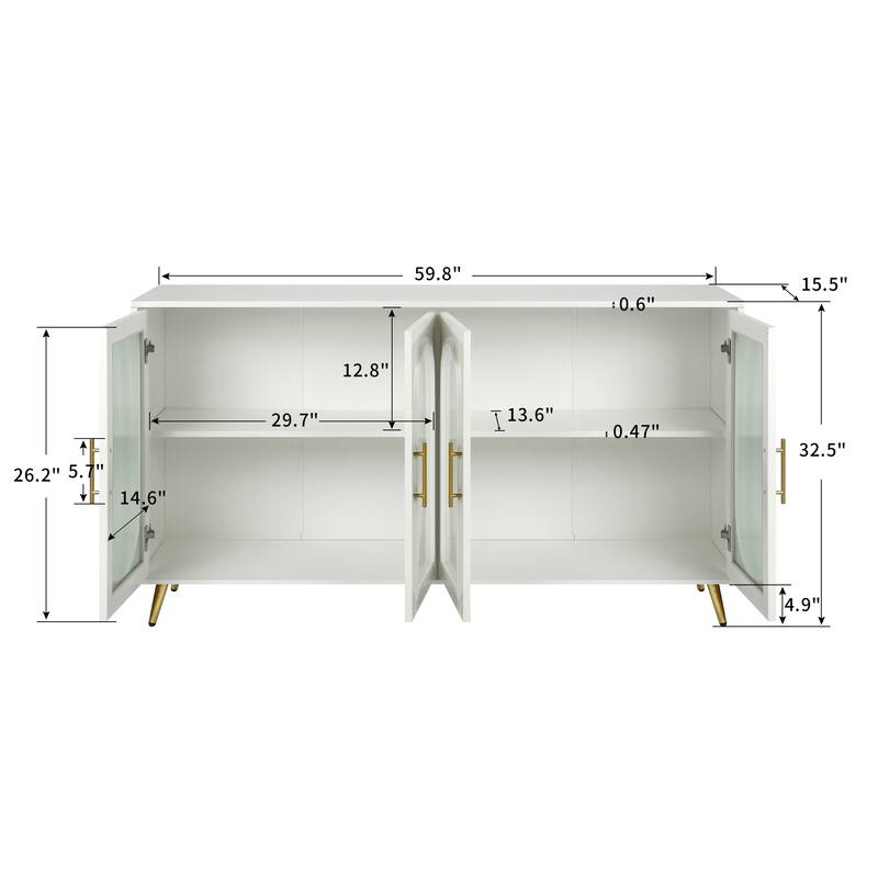 Storage Cabinets with Adjustable Shelves for 65 Inch