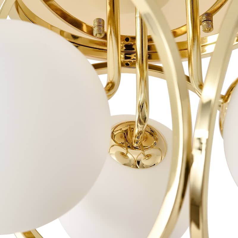 3-light Glass Flush Mount Lights