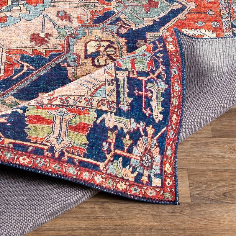 Livabliss Traditional Iris Medallion Area Rug
