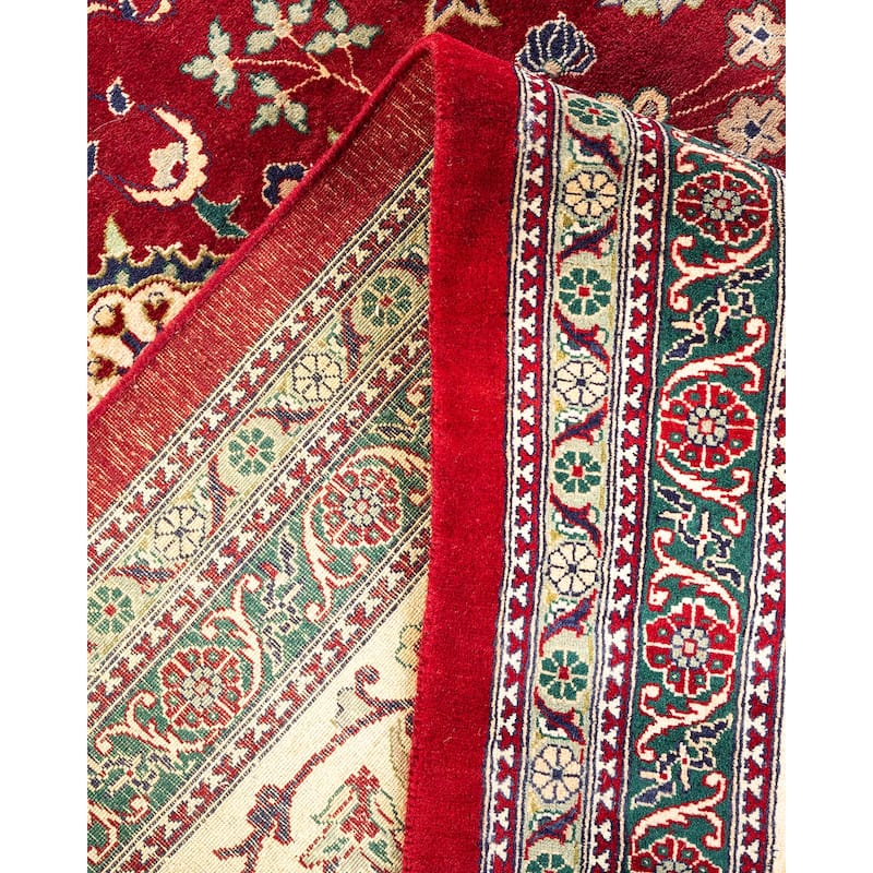 Overton Hand Knotted Wool Vintage Inspired Traditional Mogul Red Area Rug - 12' 5" x 17' 0"