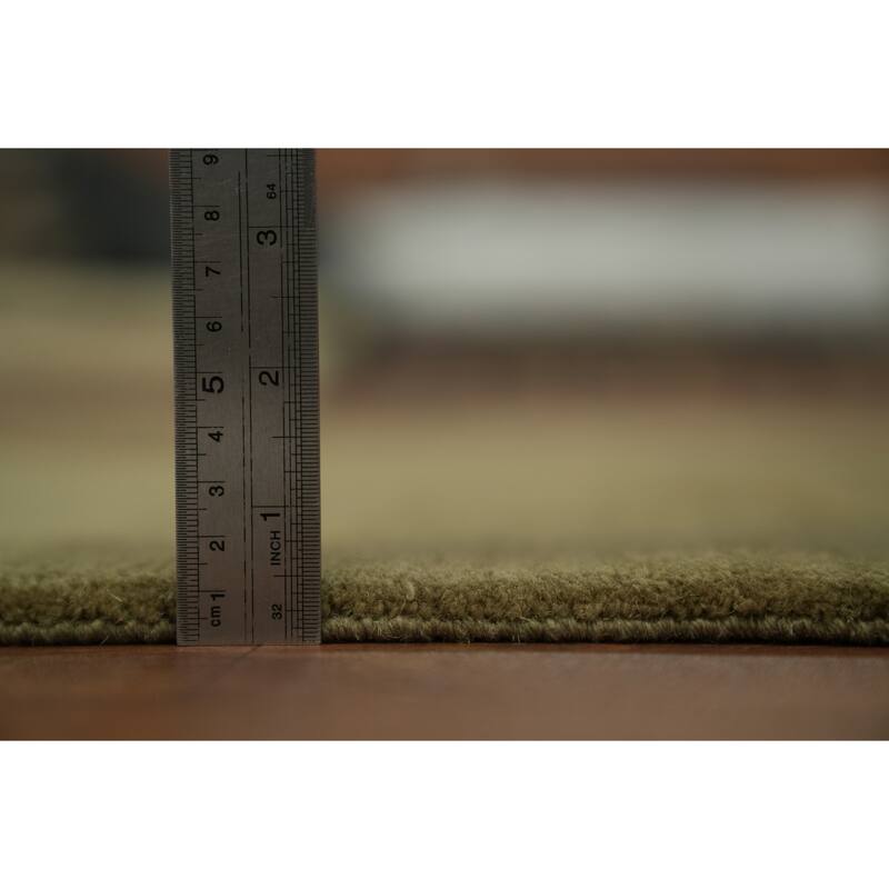 Hand Knotted Oriental 100% Wool Carpet Modern Geometric Green Nepalese Area Rug - 5' 3'' X 3' 0''