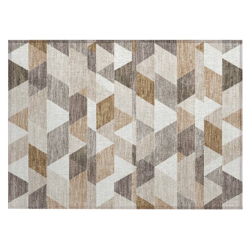 Machine Washable Indoor/ Outdoor Modern DeVaughn Chantille Rug