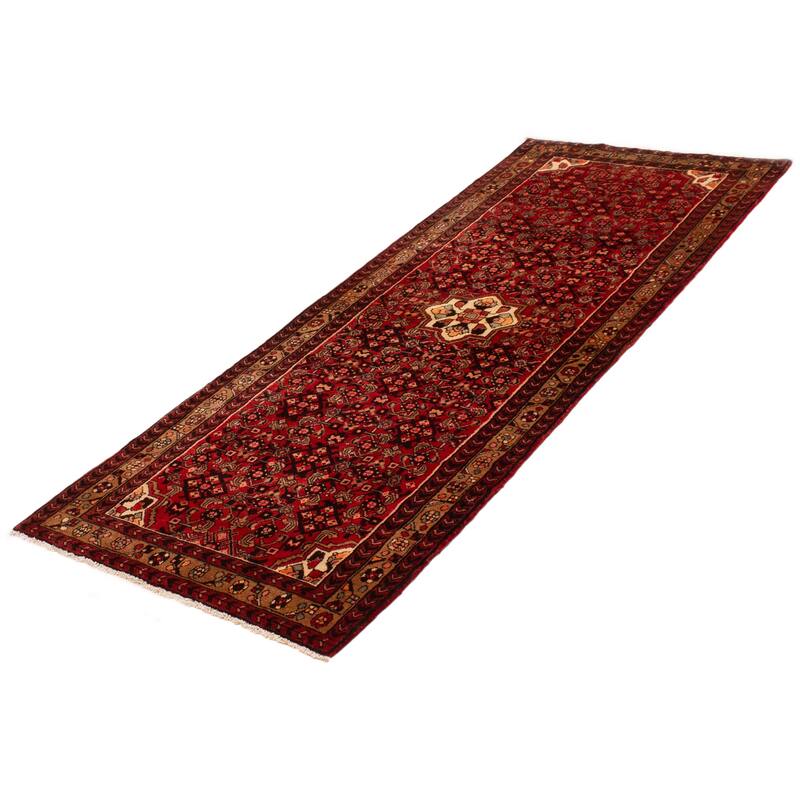 ECARPETGALLERY Hand-knotted Andelz Red Wool Rug - 3'9 x 9'10