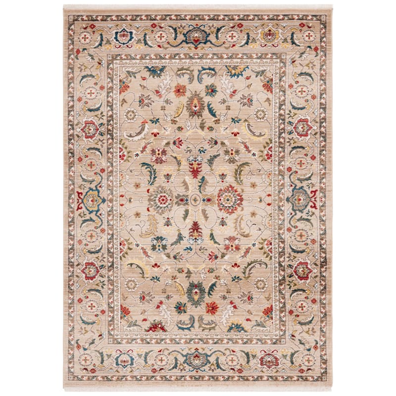 Lauren Ralph Lauren Tristan Traditional Oriental Rug Fringe - 6' x 9' - Beige/Multi