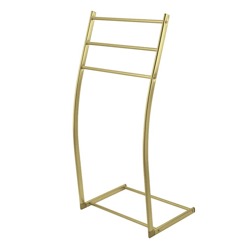 Edenscape Freestanding 3-Bar Towel Rack - Brushed Brass