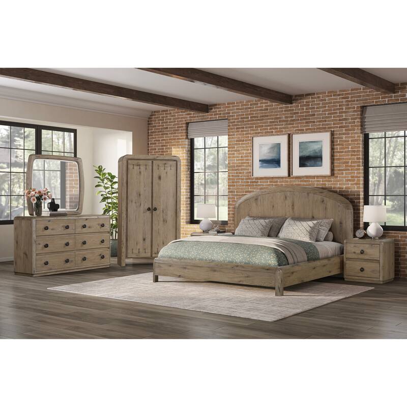 Large 2-Drawer Nightstand in English Knotty Oak