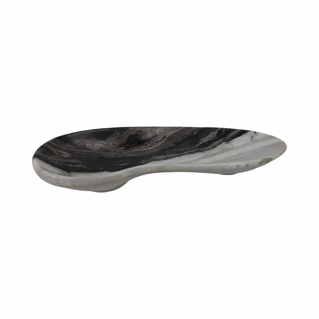 Modern Stone Marble Handcrafted Tray for Home Office Decor - 5" Gray - 29" x 11" x 5"
