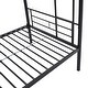 preview thumbnail 12 of 12, Black Twin over Twin Metal Bunk Bed with Trundle and Fence