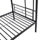 preview thumbnail 12 of 12, Black Twin over Twin Size Metal Bunk Bed with Trundle