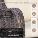 preview thumbnail 37 of 50, 4 Piece Outdoor High Back Wicker Patio Conversation Furniture Sets