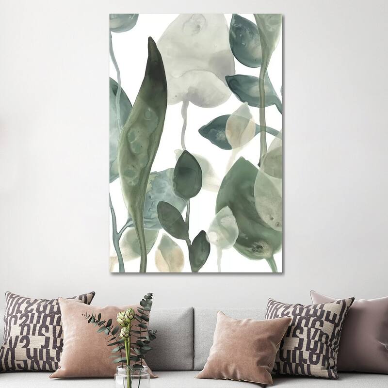 iCanvas "Water Leaves III" by June Erica Vess Canvas Print