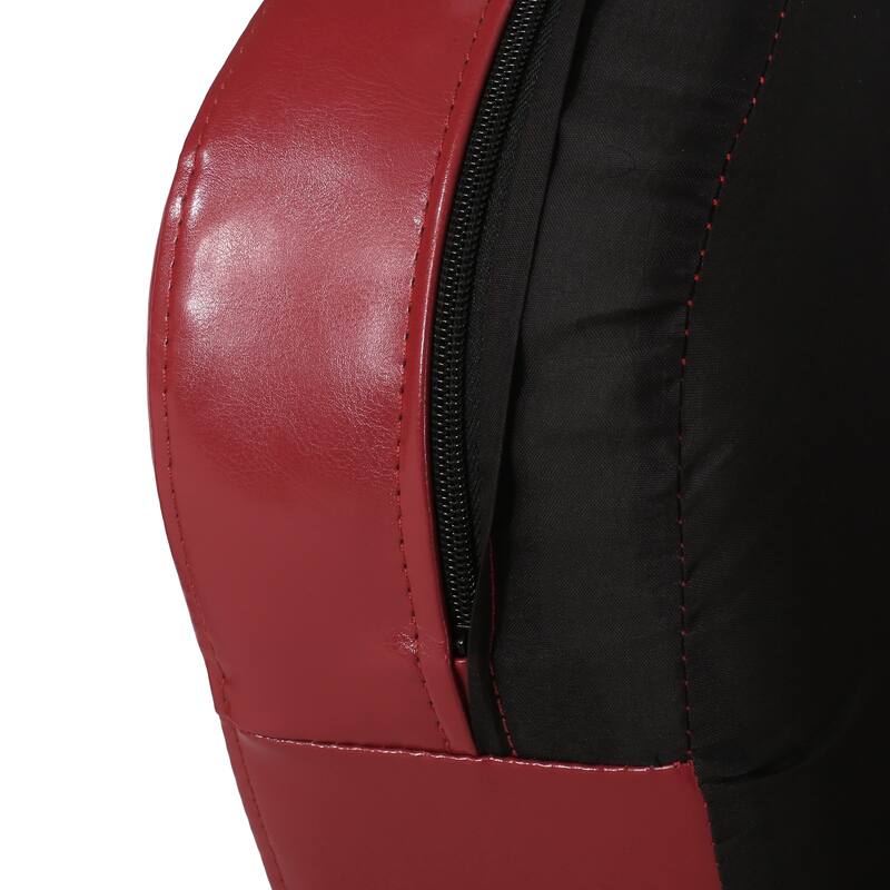 Roomfitters Modern Swivel Club Chair, Faux Leather Accent Armchair with Curved Back and Cushioned Seat for Living Spaces