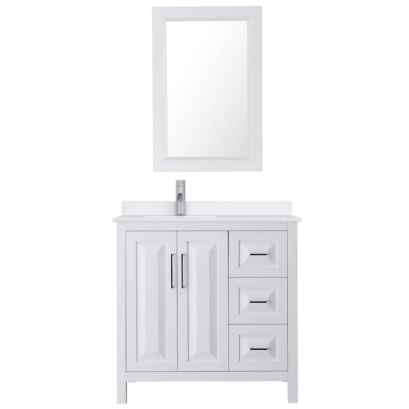 Wyndham Collection WCV252536S-QTZ-UNSM24 Daria 36" Free Standing