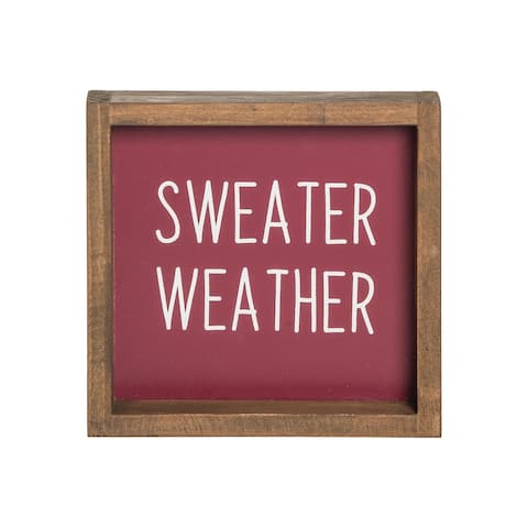 Sweater Weather Wooden Thanksgiving Sitter Table Decoration
