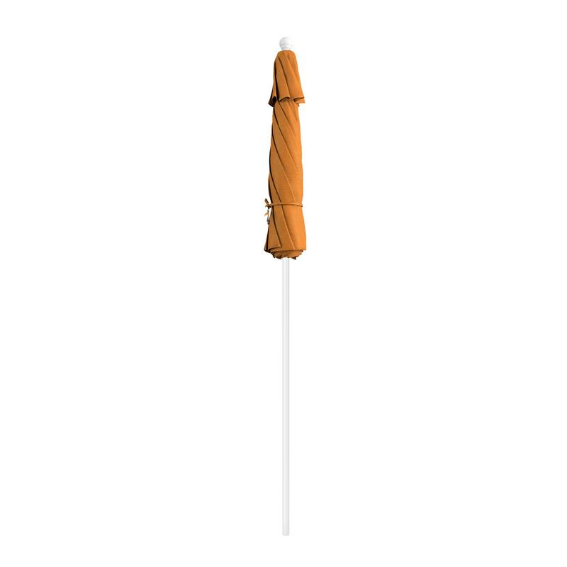 California Umbrella 75' Venture Series Patio Umbrella, White Aluminum Pole Fiberglass Ribs Push Lift Sunbrella