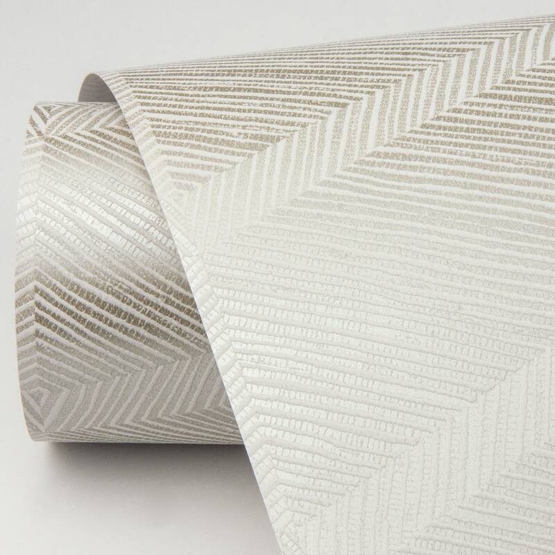 Scott Living Aspen Champagne Chevron Wallpaper