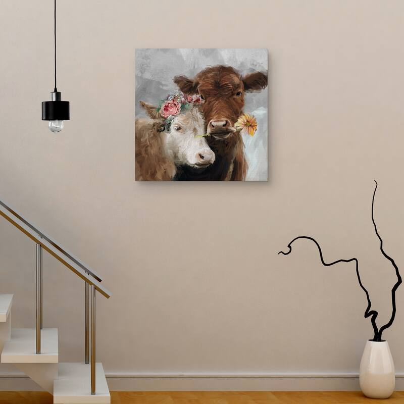 Moo Review Square by Studio Arts Canvas Art Print