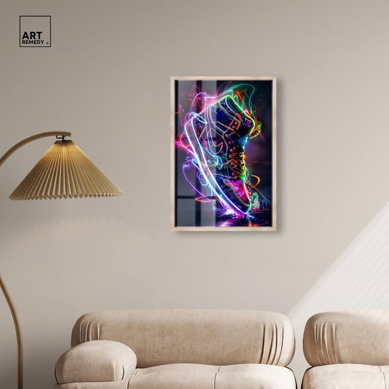 Bright Lights Sneaker Shadowbox by Art Remedy