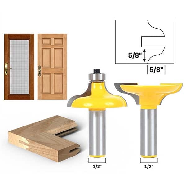 2pcs Wood Splice Tenon Mortise Bit Wood Door Cutting Groove Woodwork ...