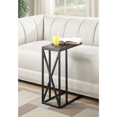 Rustic Industrial End Table with Open Shelf Design, Powder Coated Metal Frame and Spacious Surface for Storage or Décor - 10